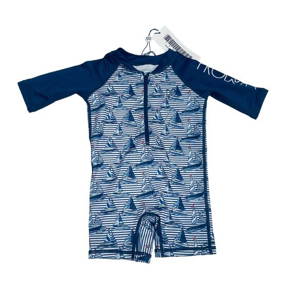 NWT Prodoh 18/24M Lil Reef One Piece in Sailboat Stripe - Picture 1 of 3